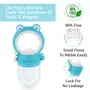 R for Rabbit First Feed Premium Soft Silicon Chewing Soothing Nibbler for Babies | Hygenic & BPA Free| Baby Fruit & Food Veggie Teether | Pacifier/Feeder for Infant 4+ Months (Blue), 2 image