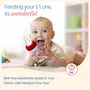 LuvLap Baby Essential Slim Neck Feeding Bottle 125ml Plain with anti Colic Nipple New Born / Infants / Toddler upto 3 years BPA Free Pack of 2 Red, 2 image