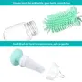 Heart Home Bottle Brush | Long Handle Bottle Brush | Silicone Bottle Cleaner Brush Set | Baby Feeding Bottle Cleaning Brush | Nipple Cleaner with Suction Base | Green, 4 image
