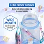 SKYTONE Cute Kids Water Bottle with Sipper Water Bottle for kids Sipper Bottle for Kids - Anti-leak Cartoon Kids Water Bottle for Kids (600 ML) (Blue), 5 image