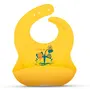 LuvLap Silicone Baby Bib for Feeding & Weaning Babies & Toddlers, Waterproof, Washable & Reusable, Non Messy Easy Cleaning, No Bad Odour, Adjustable Neckline with Buttons (Yellow), 2 image
