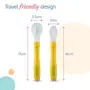 Luvlap Fun Club Baby Silicone Spoon Set, Bpa Free, Fda Approved, 2 Pcs, Green And Yellow - 23.4 Cm, 6 image
