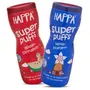 Happa Organic Multigrain Melts Teething Super Puffs (Healthy Organic Snack for Little One, 8 Months+) Vanilla & Blueberry + Apple & Cinnamon (Pack of 2), 2 image