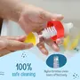 LuvLap 2- in -1 Bristle Baby Feeding Bottle Plastic Cleaning Brush&Nipple Cleaner,Grooved Handle with Suction Base,Easy to Clean Bottle Corners for Narrow Neck&Wide Neck Feeding Bottles,Yellow, 8 image