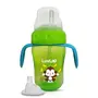 LuvLap Banana Time 210ml Anti Spill, Interchangeable Sipper / Sippy Cup with Soft Silicone Spout and Straw BPA Free, 6m+ (Green), 2 image