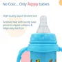 LuvLap 4 in 1 Slim Neck Steel Baby Bottle Cum Sipper with Handle, Made of SS304 Rust Free Steel, BPA Free, Odour Free, Anti Colic Nipple, Spout, Weighted Straw & Cap, Blue, 3M+, 240 ml, 6 image