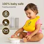 LuvLap Silicone Baby Bib for Feeding & Weaning Babies & Toddlers, Waterproof, Washable & Reusable, Non Messy Easy Cleaning, No Bad Odour, Adjustable Neckline with Buttons (Yellow), 4 image
