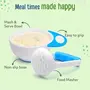LuvLap Baby Food Grinding Cum Feeding Bowl, Portable Baby Food Masher & Serving Bowl for Baby weaning Food Preparation (Pack of 1 Set,White & Blue), 4 image