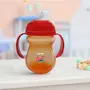 LuvLap Moby Little Spout Sipper for Infant/Toddler, 240ml, Anti-Spill Sippy Cup with Soft Silicone Spout BPA Free, 6m+ (Orange), 2 image