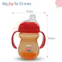 LuvLap Moby Little Spout Sipper for Infant/Toddler, 240ml, Anti-Spill Sippy Cup with Soft Silicone Spout BPA Free, 6m+ (Orange), 7 image
