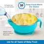 Mee Mee Baby Steel Feeding Bowl with Sunction Base | BPA Free | Food Remains Warm | Multi-Functional Snack/Fruit | Easy Grip Handle (Blue), 6 image