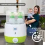 Mee Mee 3 in 1 Digital Sterilizer (2 Bottle Capacity, 6 Min Cycle) | Quick & Effective Sterilization for Bottles, Nipples & Accessories, Warms Bottles & Heats Food | Auto Shut Off, Kills 99.9% Germs, 4 image