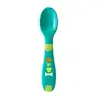 Chicco First Cutlery with Baby Self Feeding Spoon & Fork, Suitable For Training Toddlers, Soft & Flexible Silicone Tip, 12m+ (Neutral), 4 image