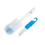 Mee Mee 360° Movable Silicone Bristle Baby Feeding Bottle & Nipple Cleaning Brush | Ergonomic Handle | Easy to Clean Bottle Corners for Narrow & Wide Neck | BPA Free, Easy Hanging Storage (Dark Blue), 2 image