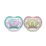 Philips Avent Ultra Air Soother - 2 x Light, Breathable Baby Soothers for Babies Aged 0‑6 Months, BPA-Free with Steriliser Carry Case (SCF085/59), 2 image