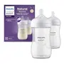 Philips Avent Natural Baby Feeding Bottle | No.1 Brand Recommended by Moms Worldwide | Ideal for 1 months+| Natural Response Technology Mimics Breastfeeding | Uniquely Designed Nipple releases milk only when baby drinks | Pack of 2| SCY903/02, 2 image