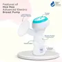 Mee Mee BPA Free Comfort Electrical Breast Pump, Soft silicone breast shield, Soothing Massage function, Easy to Carry and Clean for Nursing & Breast feeding Mothers With Dual Use Mothod (White), 5 image
