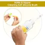 Mee Mee Easy Grip Thick Nylon Bristles Bottle and Nipple Cleaning Brush for Regular & Wide Neck Bottles (Pack of 1, Yellow), 6 image