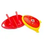 Mee Mee BPA Free Air-Tight Feeding Bowl with Fork & Spoon for 6 Month+ Babies, Easy to Carry (Red), 2 image