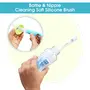 Mee Mee 360° Movable Nylon Bristle Baby Feeding Bottle & Nipple Cleaning Brush | Ergonomic Handle | Easy to Clean Bottle Corners for Narrow Neck & Wide Neck | BPA Free, Easy Hanging Storage | Blue, 7 image