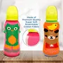 Mee Mee Soft Plush Stretchable Baby Feeding Bottle Cover with Cute Animated Overall Print (Pk-2) Multicolour, 4 image