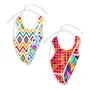superbottoms Waterproof Cloth Bib, Reversible Bib (2 Prints in 1), Apron Style Bib, Full Coverage Bib with Breadcrumb Catcher, Mess-Free Feeding, 6m to 4y, 2 image