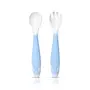 Luvlap Joy Star Baby Self Feeding Spoon Set, Soft Silicone Tip, Bpa Free, 2 Pcs, Magenta / White - 183 Mm, 2 image