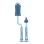 LuvLap 360° Movable Silicone Bristle Baby Feeding Bottle Cleaning Brush & Nipple Cleaner, Ergonomic Handle, Easy to Clean Bottle Corners for Narrow Neck & Wide Neck Feeding Bottles, Blue, 2 image