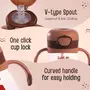 LuvLap Baby Bite Resistant Soft Silicone Straw Sipper Cup with Handle, with Weighted Straw, Sippy Cup with Anti Spill Lock, BPA Free, 6m+, 300 ml, Brown, 5 image