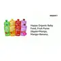Happa Organic Food, Fruit Puree (Pack of 8, Apple + Mango, Mango + Banana, Apple +Banana, Sweet Potato + Mango + Pear) Stage 3, 8 Pouches, 100 Gram Each, 2 image