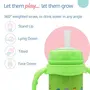 LuvLap 4 in 1 Slim Neck Steel Baby Bottle Cum Sipper with Handle, Made of SS304 Rust Free Steel, BPA Free, Odour Free, Anti Colic Nipple, Spout, Weighted Straw & Cap, Green, 3M+, 240 ml, 8 image