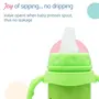 LuvLap 4 in 1 Slim Neck Steel Baby Bottle Cum Sipper with Handle, Made of SS304 Rust Free Steel, BPA Free, Odour Free, Anti Colic Nipple, Spout, Weighted Straw & Cap, Green, 3M+, 240 ml, 7 image