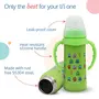 LuvLap 4 in 1 Slim Neck Steel Baby Bottle Cum Sipper with Handle, Made of SS304 Rust Free Steel, BPA Free, Odour Free, Anti Colic Nipple, Spout, Weighted Straw & Cap, Green, 3M+, 240 ml, 5 image