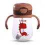 LuvLap Baby Bite Resistant Soft Silicone Straw Sipper Cup with Handle, with Weighted Straw, Sippy Cup with Anti Spill Lock, BPA Free, 6m+, 300 ml, Brown, 2 image