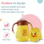 LuvLap Naughty Duck Sipper for Infant/Toddler 280ml, Anti-Spill Sippy Cup with Soft Silicone Straw BPA Free, 12m+ (Yellow), 4 image