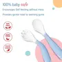 Luvlap Joy Star Baby Self Feeding Spoon Set, Soft Silicone Tip, Bpa Free, 2 Pcs, Magenta / White - 183 Mm, 4 image