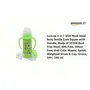 LuvLap 4 in 1 Slim Neck Steel Baby Bottle Cum Sipper with Handle, Made of SS304 Rust Free Steel, BPA Free, Odour Free, Anti Colic Nipple, Spout, Weighted Straw & Cap, Green, 3M+, 240 ml, 3 image