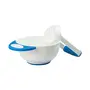 LuvLap Baby Feeding Spoon Set of 2 with Ultra Supple 100% Silicone Tip, BPA Free with Food Grade Silicone tip, for Kids 4 Months+ (Green & Pink) & Baby Food Grinding Cum Feeding Bowl (White & Blue), 6 image