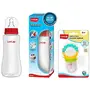 LuvLap Pearly Food & fruit nibbler & LuvLap Anti-Colic Slim/Regular Neck Essential Baby Feeding Bottle, 250ml, New Born/Infants/Toddler upto 3 years, BPA Free, 2 image