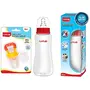 LuvLap Silicone Food/Fruit Nibbler for Infant Baby & LuvLap Anti-Colic Slim Baby Feeding Bottle, 250ml, 2 image