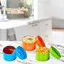 Mee Mee Multi Storage Milk Powder & Food Container | Microwavable Baby Food Box | Travel Friendly | 3 Layer Plastic Food & Milk Powder Container Individual Compartments Multifunctional (Multicolor), 8 image