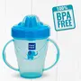 Mee Mee Plastic Easy Grip BPA-Free Anti Spill Sipper Cup with Twin Handle Spout for Baby (Blue, 180ml), 4 image