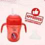 Mee Mee Baby Trainer Sippy Cup | Soft Spout, Leakproof Sipper for Toddlers | Dual Handle for Easy Grip | Non -Toxic, Lightweight & BPA Free, Red (240 Ml), 5 image