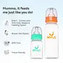 Mylo Baby Feeding Bottle (125ml + 250ml) for New Born Baby | Anti Colic & BPA Free Feeding Bottles | Feels Natural Baby Bottle | Easy Flow Neck Design- Sea Green + Zesty Orange, 3 image