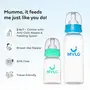 Mylo Baby Feeding Bottle (125ml + 250ml) for New Born Baby | Anti Colic & BPA Free Feeding Bottles | Feels Natural Baby Bottle | Easy Flow Neck Design- Sea Green + Sky Blue, 3 image