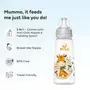 Mylo Baby 2 in 1 Feeding Bottle with Spoon (250 ml) for New Born Baby | Anti Colic & BPA Free Feeding Bottles | Feels Natural Baby Bottle | Easy Flow Neck Design- Grey Girrafe, 3 image