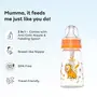 Mylo Baby 2 in 1 Feeding Bottle with Spoon (125 ml) for New Born Baby | Anti Colic & BPA Free Feeding Bottles | Feels Natural Baby Bottle | Easy Flow Neck Design- Orange Lion, 3 image