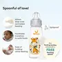 Mylo Baby 2 in 1 Feeding Bottle with Spoon (250 ml) for New Born Baby | Anti Colic & BPA Free Feeding Bottles | Feels Natural Baby Bottle | Easy Flow Neck Design- Grey Girrafe, 4 image