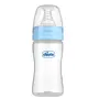 Chicco feed easy Milk Feeding Bottle for Babies & Toddlers, V-Shaped Anti-Colic System to Prevent Colic, Gas & Discomfort, For Comfortable latch, Ultra-Soft Silicone Nipple, Spill-Proof Cap & Stopper, BPA-free, Slow Flow, 0m+ (Pink, 125 ml Bottle, Blue), 2 image