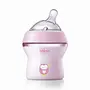 Chicco Natural Feeling 150ml Baby Milk Feeding Bottle with Wide Neck, Anti-Colic for Easy Milk Flow, for Babies & Toddlers 0m+ (Pink), 2 image